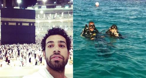 صلاح ينهي أجازته بشرم الشيخ ويحتفل بصورة "سيلفي" أمام الكعبة